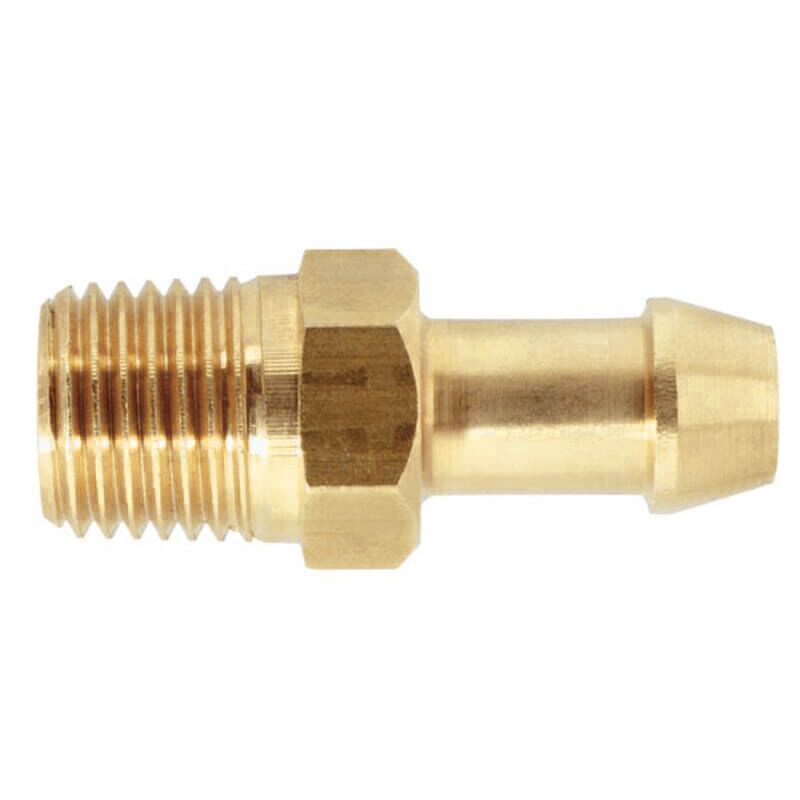 Universal Straight Brass Adaptor 5/16" Barb 1/4" NPT