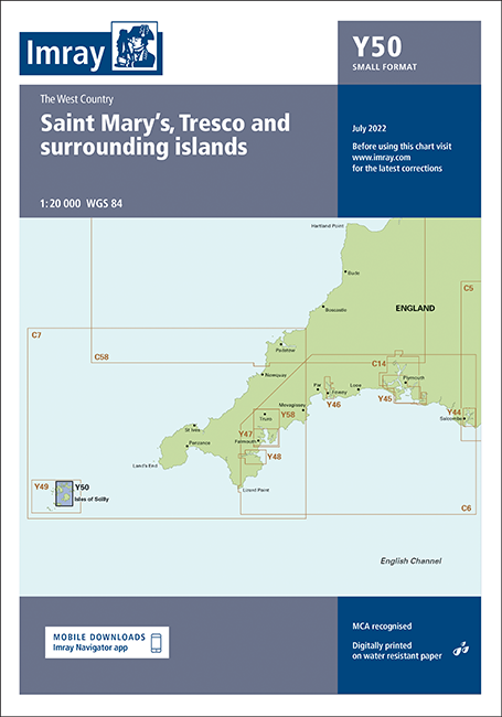 Imray Chart Y50 St Mary's Tresco and Surrounding Islands